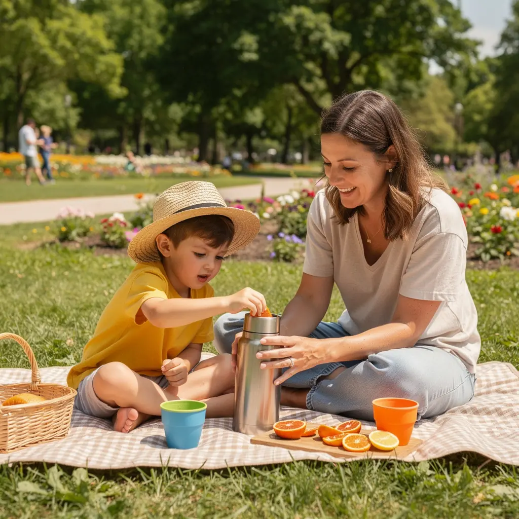 Rožinės spalvos arbatos puodelis su širdies formos šaukštu.