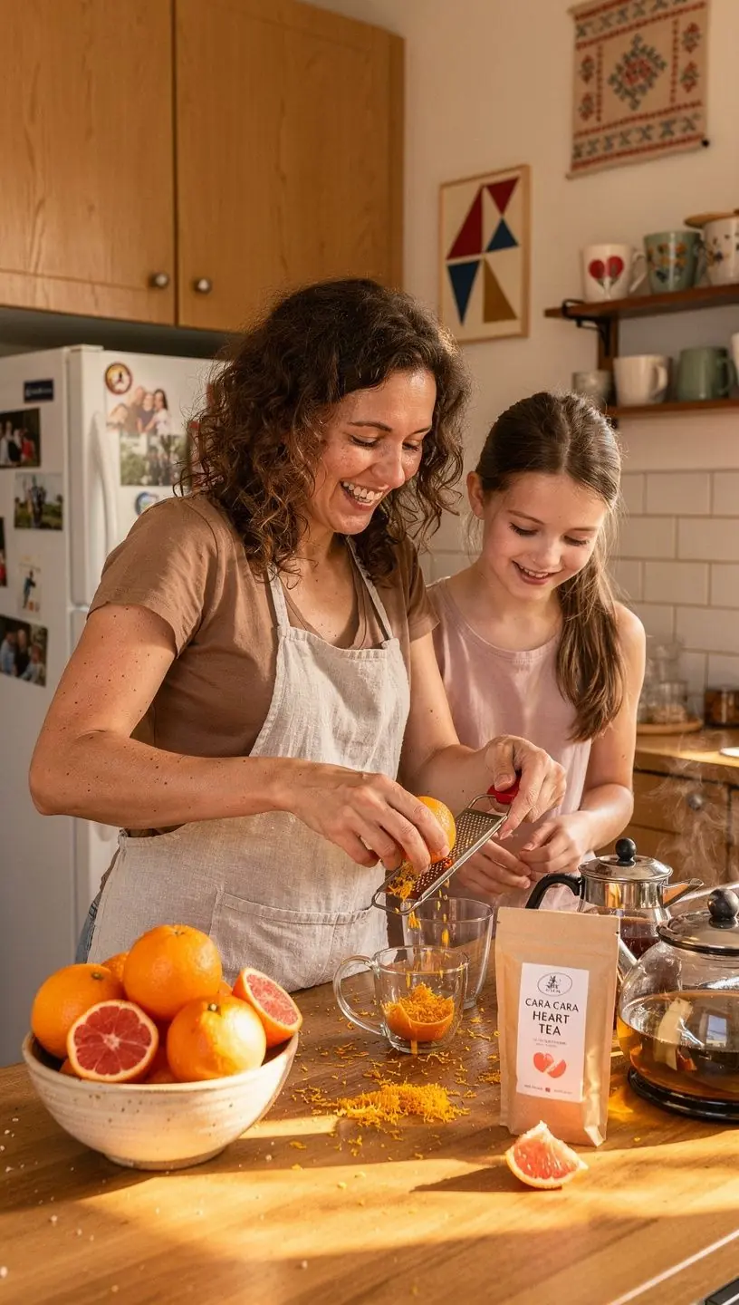 Saldūs antioksidantai, kurie natūraliai gaunami iš Cara Cara apelsinų, puikiai derinasi su arbata.